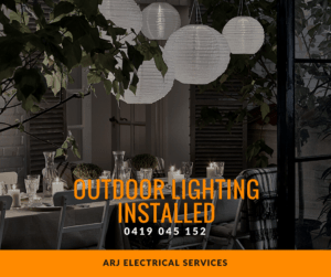 Electrician installed outdoor lighting Joondalup