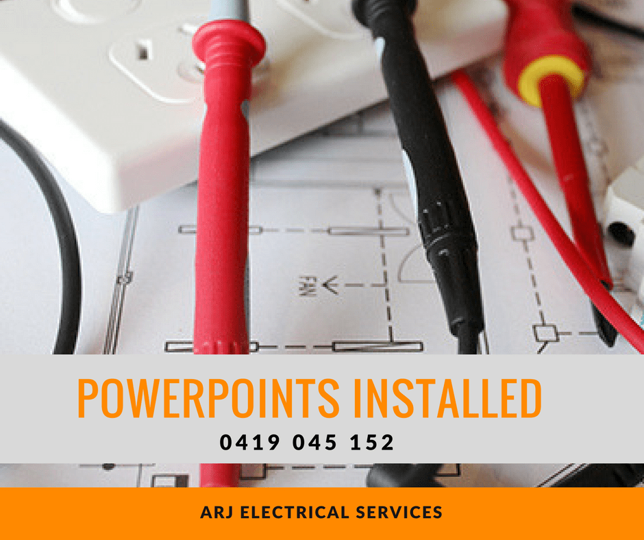 Powerpoints installed or replaced, qualified electrician